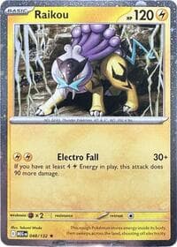 Raikou - 048/132 (Cosmos Holo) - Miscellaneous Cards & Products - Pokemon card