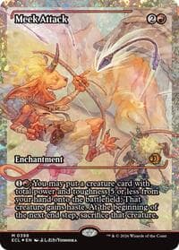 Meek Attack (0398) (Showcase) (Fracture Foil) - Lorwyn Eclipsed - Magic: The Gathering card
