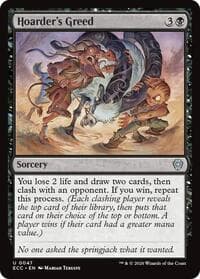 Hoarder's Greed - Commander: Lorwyn Eclipsed - Magic: The Gathering card