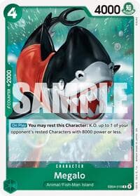 Megalo - The Azure Sea's Seven - One Piece Card Game card