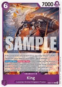 King - The Azure Sea's Seven - One Piece Card Game card