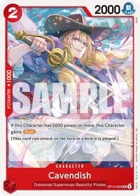 Cavendish - The Azure Sea's Seven - One Piece Card Game card