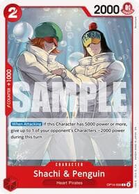 Shachi & Penguin - The Azure Sea's Seven - One Piece Card Game card