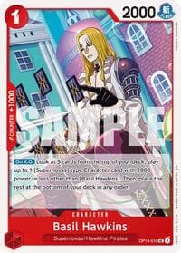 Basil Hawkins - The Azure Sea's Seven - One Piece Card Game card