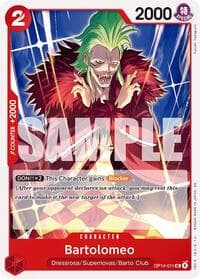 Bartolomeo - The Azure Sea's Seven - One Piece Card Game card