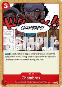 Chambres - The Azure Sea's Seven - One Piece Card Game card