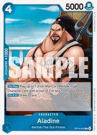 Aladine - The Azure Sea's Seven - One Piece Card Game card
