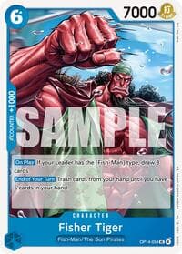 Fisher Tiger - The Azure Sea's Seven - One Piece Card Game card