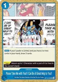 Please Take Me with You!! I Can Be of Great Help to You!! - The Azure Sea's Seven - One Piece Card Game card