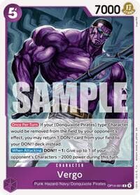 Vergo - The Azure Sea's Seven - One Piece Card Game card