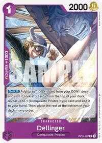 Dellinger - The Azure Sea's Seven - One Piece Card Game card
