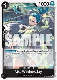 Ms. Wednesday - The Azure Sea's Seven - One Piece Card Game card