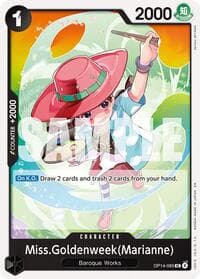 Miss.Goldenweek(Marianne) - The Azure Sea's Seven - One Piece Card Game card