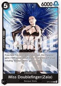 Miss Doublefinger(Zala) - The Azure Sea's Seven - One Piece Card Game card