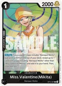 Miss.Valentine(Mikita) - The Azure Sea's Seven - One Piece Card Game card