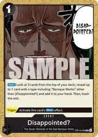 Disappointed? - The Azure Sea's Seven - One Piece Card Game card