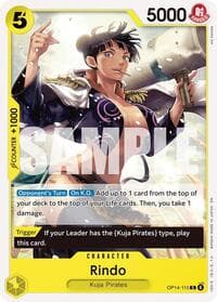 Rindo - The Azure Sea's Seven - One Piece Card Game card