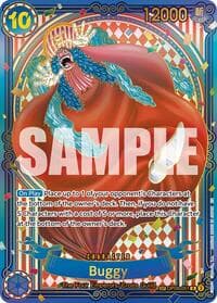 Buggy - OP09-051 (SP) (Gold) - The Azure Sea's Seven - One Piece Card Game card