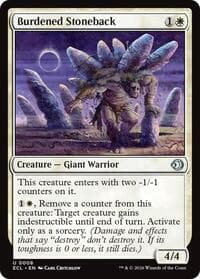 Burdened Stoneback - Lorwyn Eclipsed - Magic: The Gathering card