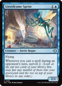 Unwelcome Sprite - Lorwyn Eclipsed - Magic: The Gathering card