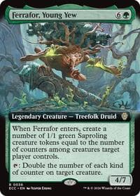 Ferrafor, Young Yew (Extended Art) - Commander: Lorwyn Eclipsed - Magic: The Gathering card
