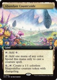 Abundant Countryside (Extended Art) - Commander: Lorwyn Eclipsed - Magic: The Gathering card