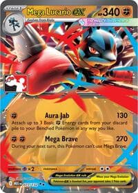 Mega Lucario ex - Prize Pack Series Cards - Pokemon card
