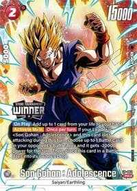 Son Gohan : Adolescence (Tournament Pack -Winner- 09) - Tournament and Championship Promos - Dragon Ball Super: Fusion World card