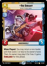 Rio Durant - Beckett's Right Hands - A Lawless Time - Star Wars: Unlimited card