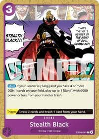 Stealth Black - The Azure Sea's Seven Release Event Cards - One Piece Card Game card