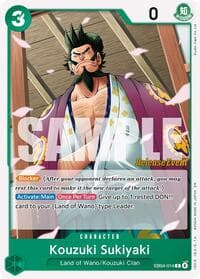 Kouzuki Sukiyaki - The Azure Sea's Seven Release Event Cards - One Piece Card Game card