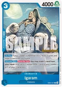 Igaram - The Azure Sea's Seven Release Event Cards - One Piece Card Game card
