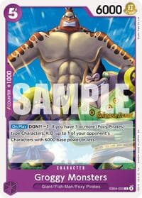 Groggy Monsters - The Azure Sea's Seven Release Event Cards - One Piece Card Game card