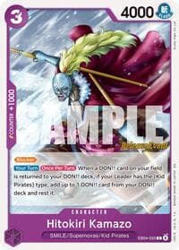 Hitokiri Kamazo - The Azure Sea's Seven Release Event Cards - One Piece Card Game card