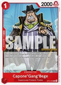 Capone"Gang"Bege - The Azure Sea's Seven Release Event Cards - One Piece Card Game card