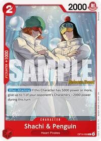 Shachi & Penguin - The Azure Sea's Seven Release Event Cards - One Piece Card Game card