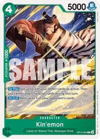 Kin'emon - The Azure Sea's Seven Release Event Cards - One Piece Card Game card