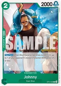 Johnny - The Azure Sea's Seven Release Event Cards - One Piece Card Game card