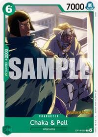 Chaka & Pell - OP14-030 - The Azure Sea's Seven Release Event Cards - One Piece Card Game card