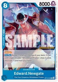 Edward.Newgate - The Azure Sea's Seven Release Event Cards - One Piece Card Game card