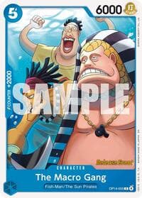 The Macro Gang - The Azure Sea's Seven Release Event Cards - One Piece Card Game card