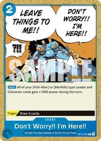 Don't Worry!! I'm Here!! - The Azure Sea's Seven Release Event Cards - One Piece Card Game card