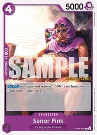 Senor Pink - The Azure Sea's Seven Release Event Cards - One Piece Card Game card