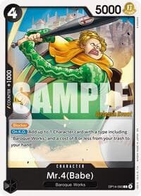 Mr.4(Babe) - The Azure Sea's Seven Release Event Cards - One Piece Card Game card