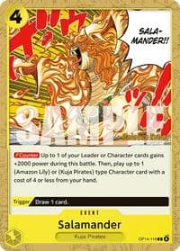 Salamander - The Azure Sea's Seven Release Event Cards - One Piece Card Game card
