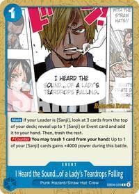 I Heard the Sound...of a Lady's Teardrops Falling - The Azure Sea's Seven Release Event Cards - One Piece Card Game card