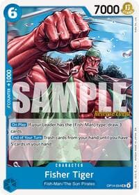 Fisher Tiger - The Azure Sea's Seven Release Event Cards - One Piece Card Game card