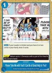 Please Take Me with You!! I Can Be of Great Help to You!! - The Azure Sea's Seven Release Event Cards - One Piece Card Game card