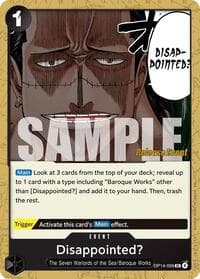 Disappointed? - The Azure Sea's Seven Release Event Cards - One Piece Card Game card