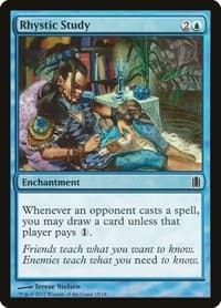 Rhystic Study - Commander's Arsenal - Magic: The Gathering card